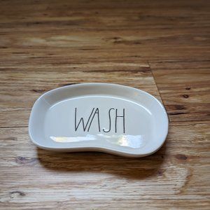 Rae Dunn "Wash" soap dish tray holder for bathroom